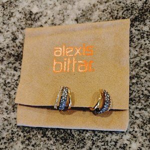 Alexis Bittar earrings for pierced ears with a suede pouch